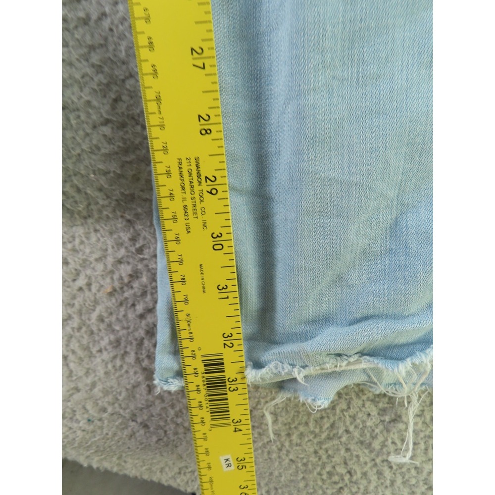 Levis Jeans Womens 22W Blue 726 High Rise Flare Light Wash Stretch Distressing - Picture 8 of 10